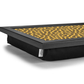 Cheetah Pattern Lap Tray With Beanbag Cushion, 3 of 7