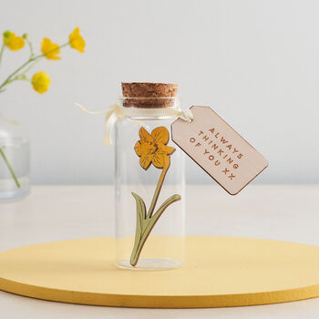 Mother's Day Daffodil Keepsake Message Bottle Gift, 2 of 4