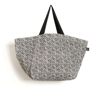 Zebra Pattern Contents Tote Bag, 3 of 5