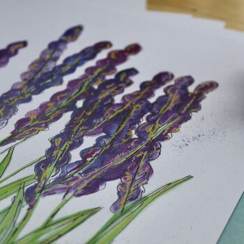 Lavender Watercolour A4 Art Print, 5 of 6