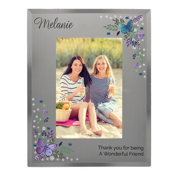Butterfly Diamanté Personalised Photo Frame, 8 of 8