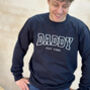 Daddy Varsity Style Personalised Sweatshirt, thumbnail 4 of 5