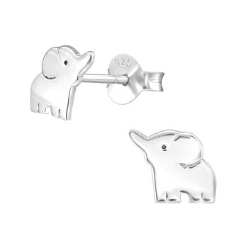 Sterling Silver Elephant Earrings In A Gift Tin, 2 of 11