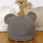 Baby Merino Teddy Hat Beginner Knitting Kit, thumbnail 5 of 6