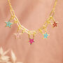 Personalised Name In Stars Enamel Necklace, thumbnail 5 of 10