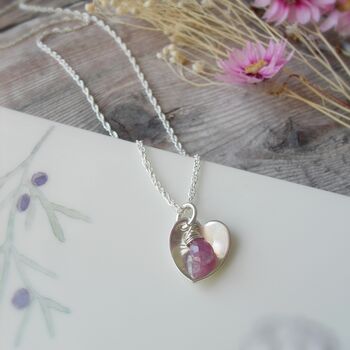 Ruby Heart Necklace, 2 of 5