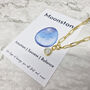 18k Gold Plated Moonstone Paperclip Chain Necklace, thumbnail 3 of 4