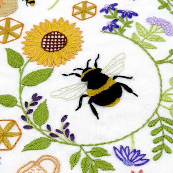 Bees And Blossoms Hand Embroidery Kit, 4 of 12