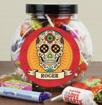 Personalised Day Of The Dead Retro Sweet Jar, 3 of 3