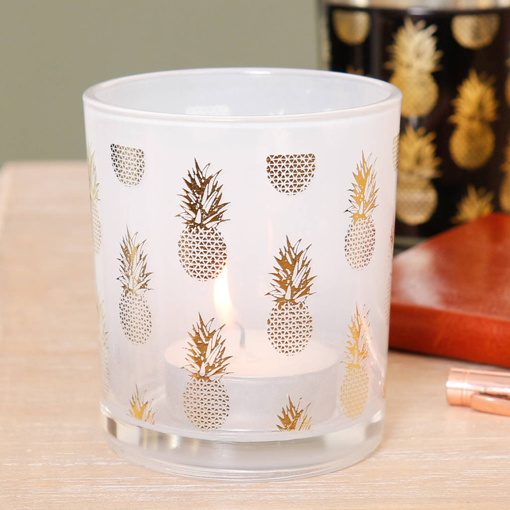 contemporary pineapple glass candle holders by dibor