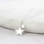 Silver Star Mother And Daughter Pendant Necklace, thumbnail 3 of 7