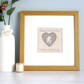 Personalised 6th Iron Wedding Anniversary Card, 4 of 10