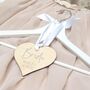 Personalised Brides Wedding Dress Hanger Heart Charm, thumbnail 6 of 8