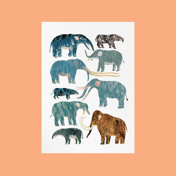 Prehistoric Elephants Print, 4 of 10