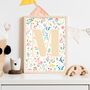 Custom Floral Initials Baby Letter Personalised Art Print, thumbnail 4 of 5