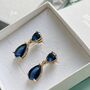 Blue Sapphire Christmas Earrings, thumbnail 3 of 6