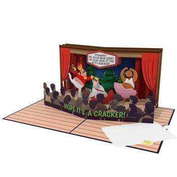 The Buttcracker! Funny Christmas Card With Cheeky 3D Pop Up Nutcracker Scene, 11 of 11