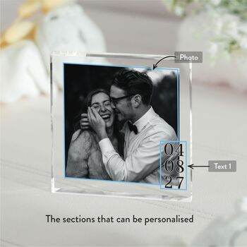 Personalised Wedding Anniversary Gift For Couple Photo Plaque, 5 of 12