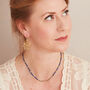 Blue Lapis Lazuli Short Beaded Layering Necklace, thumbnail 1 of 11