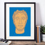 Roman Male Statue Portrait Illustration Art Print, thumbnail 1 of 4