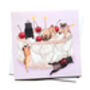 Pug Birthday Cream Cherry Cake Card, thumbnail 1 of 7