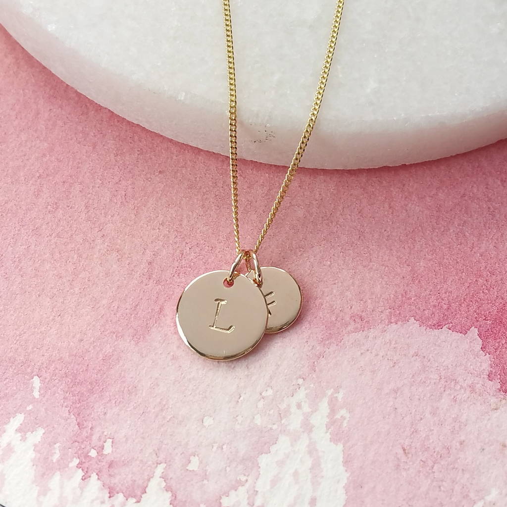 Gold Family Initials Necklace By Vanessa Plana