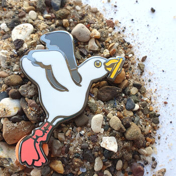 Chip Thief Seagull Enamel Pin, 2 of 8