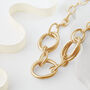 Chunky Chain Necklace With Interlinked Rings, thumbnail 2 of 3