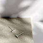 Sterling Silver Bar Studs, thumbnail 2 of 6