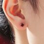 Sterling Silver Natural Garnet Stud Earrings, thumbnail 1 of 10