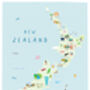 Map Of New Zealand Art Print, thumbnail 3 of 3