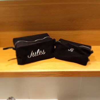 Personalised Make Up And Toiletry Bag Set, 4 of 4