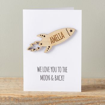 Personalised Children's Space Rocket Card, 2 of 6