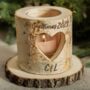 Personalised Heart Birch Bark Candle Holder, thumbnail 2 of 2