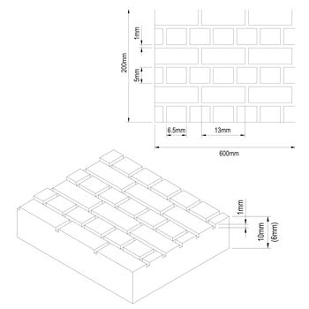 Embossed English Bond Xps Foam Sheet For Model Making, 2 of 9