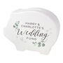 Personalised Wedding Fund Ceramic Piggy Bank Money Box, thumbnail 4 of 4