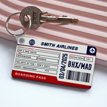 Personalised Boarding Pass Keyring, 3 of 4