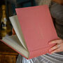 Large Square Personalised Wedding Guest Book Bound In Linen, thumbnail 2 of 8