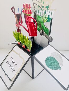 Gardening Themed 3D Birthday Card, 8 of 9