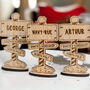 Personalised North Pole Wooden Christmas Place Names, thumbnail 1 of 4