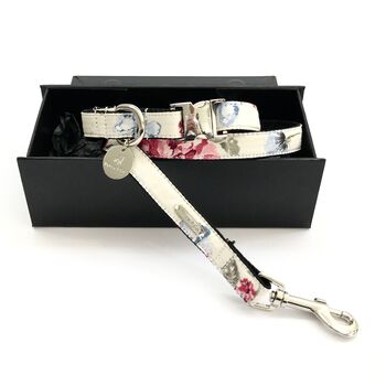 Disley White Pink Floral Collar And Lead Set, 4 of 7