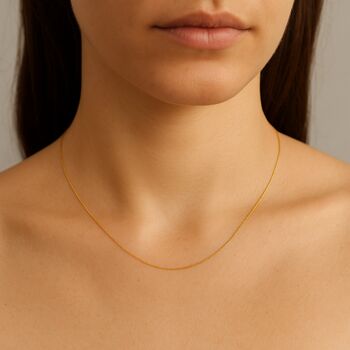 9ct Yellow Gold Extra Light Diamond Cut Curb Chain – 16in To 22in, 5 of 9