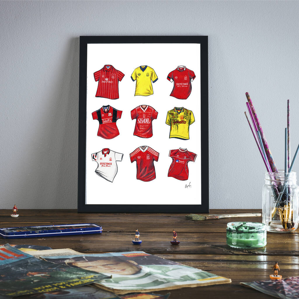 Nottingham Forest Clics Print By Art Of Football Nottingham Forest Clics Print By