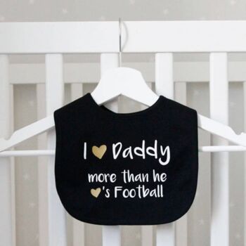 Daddy Loves Football Baby Bib, 2 of 3