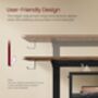 Height Adjustable Desk With Storage Pocket And Memory, thumbnail 9 of 10