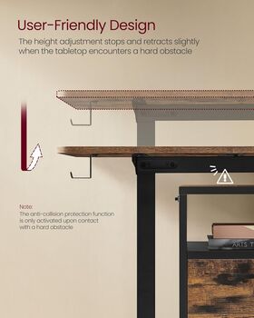 Height Adjustable Desk With Storage Pocket And Memory, 9 of 10