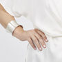 Gold Statement Brushed Cuff Bracelet, thumbnail 4 of 6