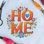 Home Four Letter Floral Modern Cross Stitch Kit, thumbnail 2 of 2