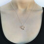 Sterling Silver 925 Horseshoe And Heart Pendant Necklace, thumbnail 2 of 6