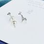 Stand Tall Stand Proud Sterling Silver Giraffe Earrings, thumbnail 3 of 6